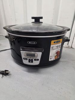 Bella 5 Quart Programmable Stainless Steel Slow Cooker -  BPA Free