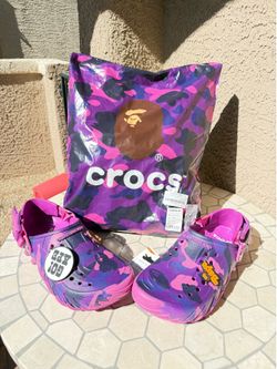 Crocs Echo RO Clog Bape Grapeberry Camo With Receipt