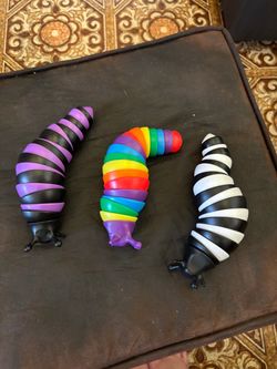 Lot of 3 Fidget Sensory Slugs