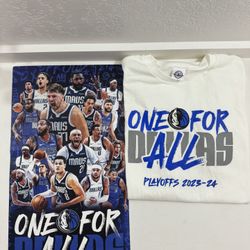 2024 Mavs Vs. Clippers Playoff T Shirt (XL) And Poster/noisemaker