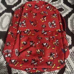 Red Backpack Mickey Mouse