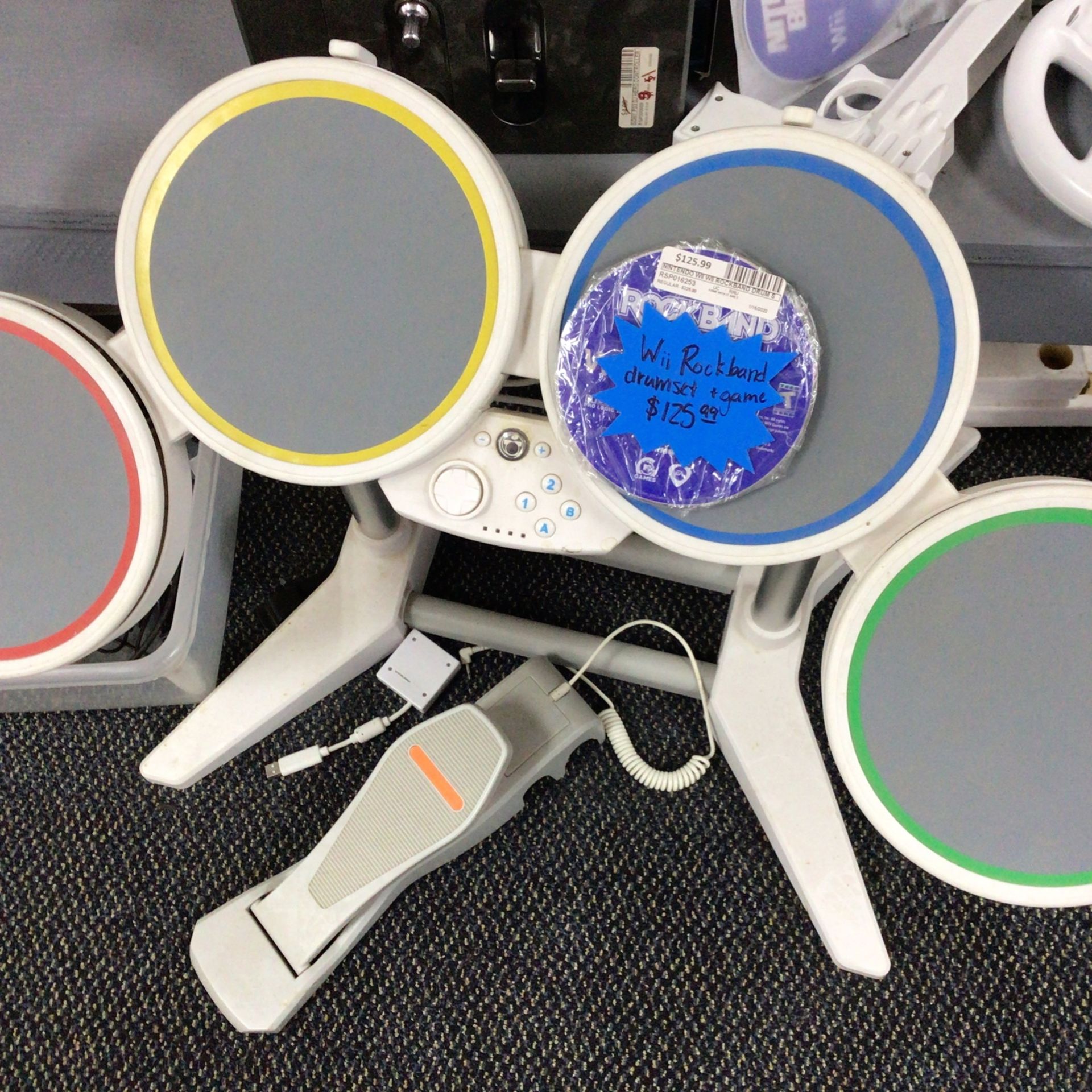 Wii Rockband Drum set With The Games(rsp016253)