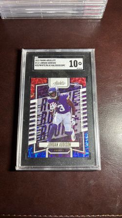 2023 Absolute Jordan Addison Red White Blue Kaleidoscope Rookie SGC Gem Mint 10