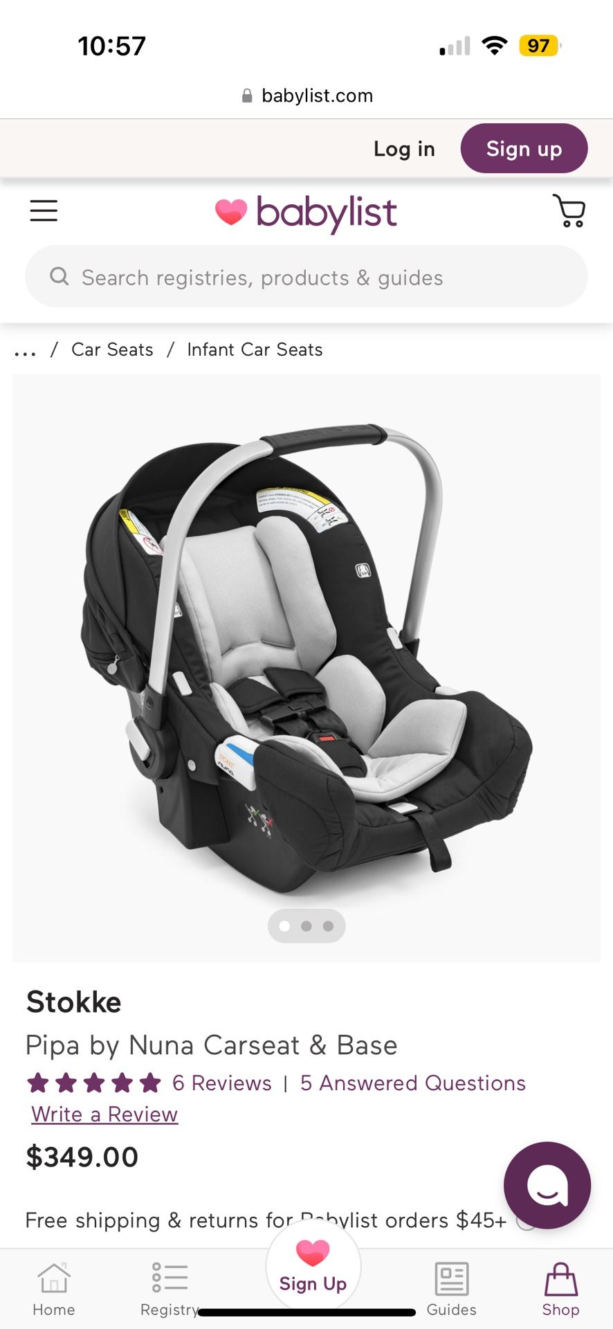 Used Stokke by Nuna Infant Car Seat