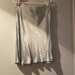 Mint Green Silk Skirt 