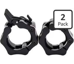 Barbell Clamps 2 inch, Heavy Duty Exercise Collars 2" Quick Release Pair of Locking Pro Olympic Weight Bar Plate Locks Collar Cliips