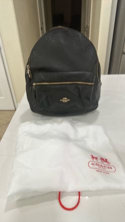 Coach Black Leather Backpack
