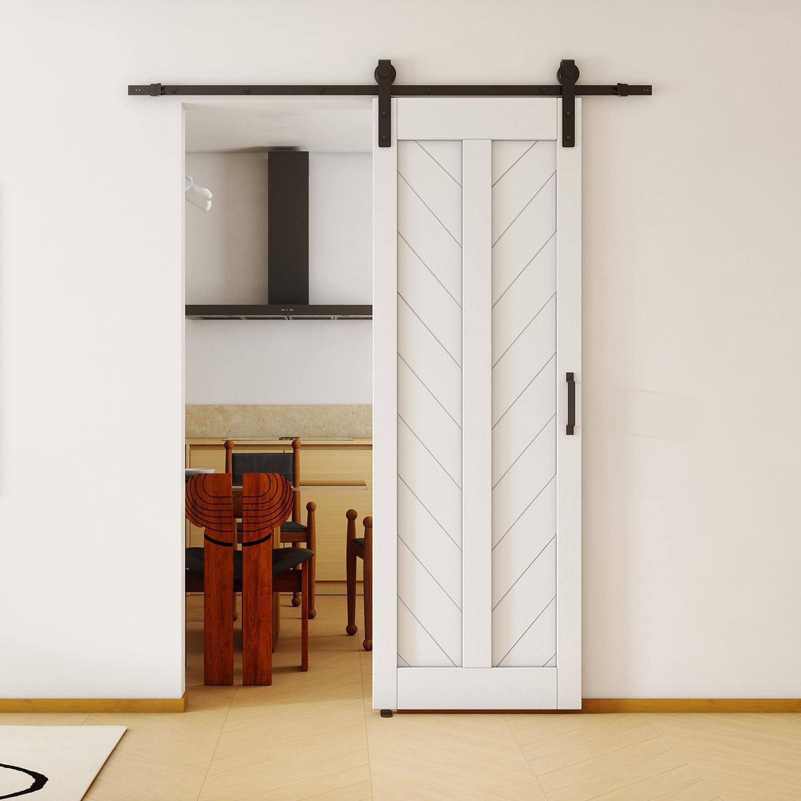 New in box Sliding Barn Door 30" ×84", Pre-drilled Barn Door Slab, Ready to Assemble