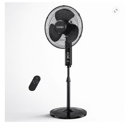 16” Oscillating Standing Fan with Remote, 3-Speed, Height Adjustment Pedestal Fan, 10H Timer
