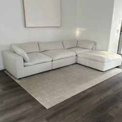 Large Cream Colored Sectional Sofa