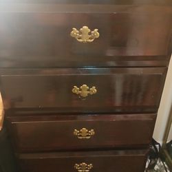 HEAVY WOOD ANTIQUE DRESSER. 