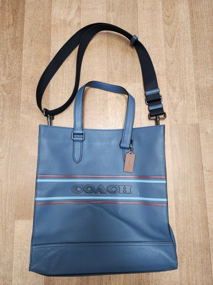 Coach Graham Structured Tote Bag With Coach Stripe