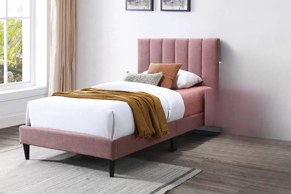 Pink Twin Bed With Mattress