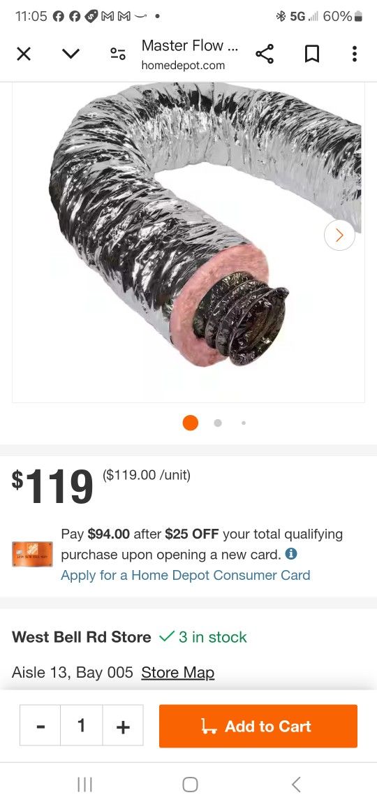 Ac Flex Duct 6" And 12" R-8