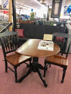 Brand New Dropdown Table And TWO Chairs $50 Down Takes It Home Today!