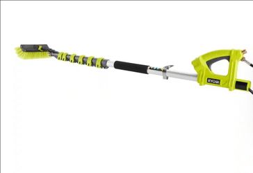RYOBI 18 ft. Telescoping Extension Pole with Brush for Most Gas Electric and Cordless Pressure Washers up to 04200 PSI