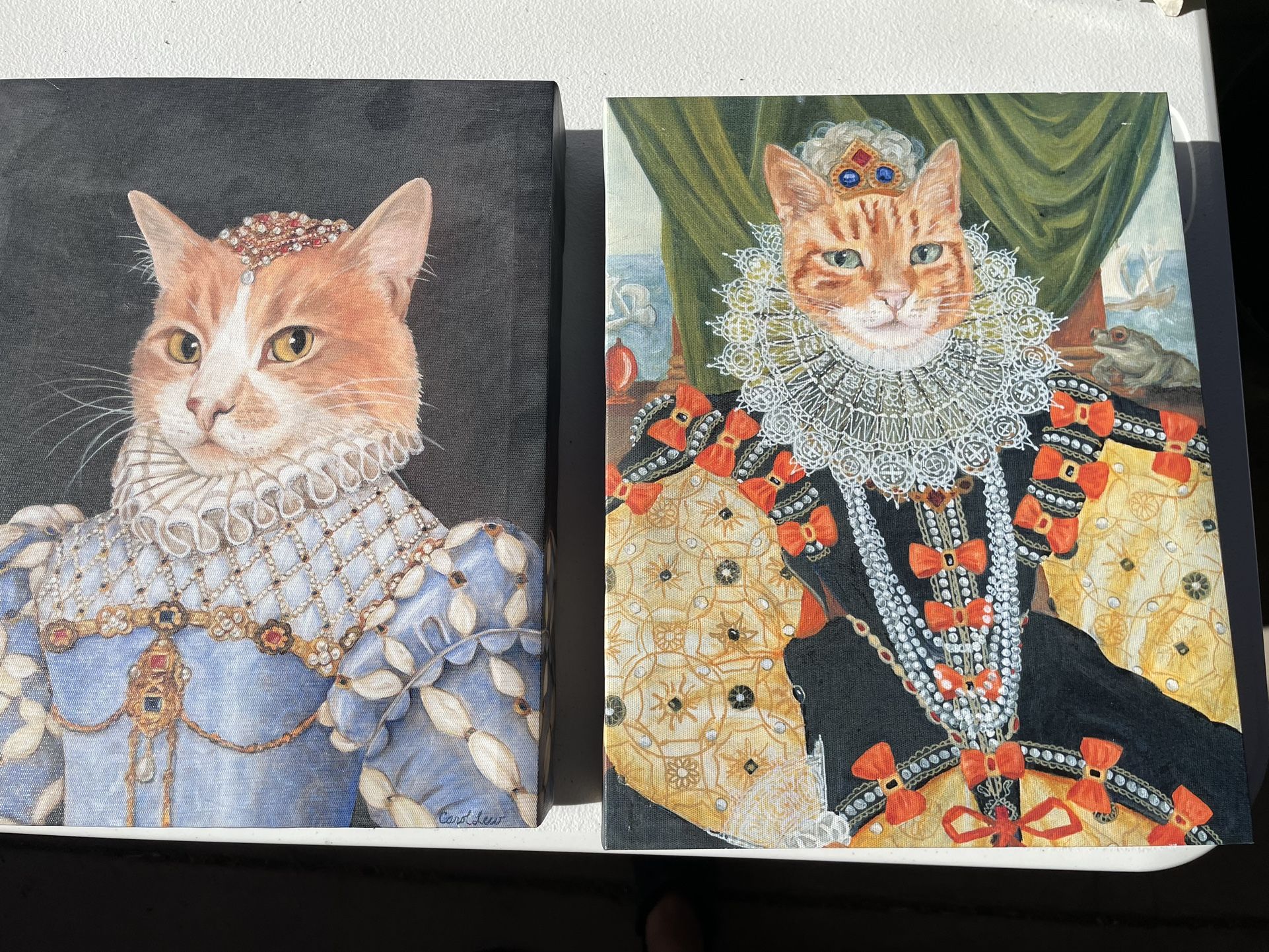 Two Cats On Canvas Art