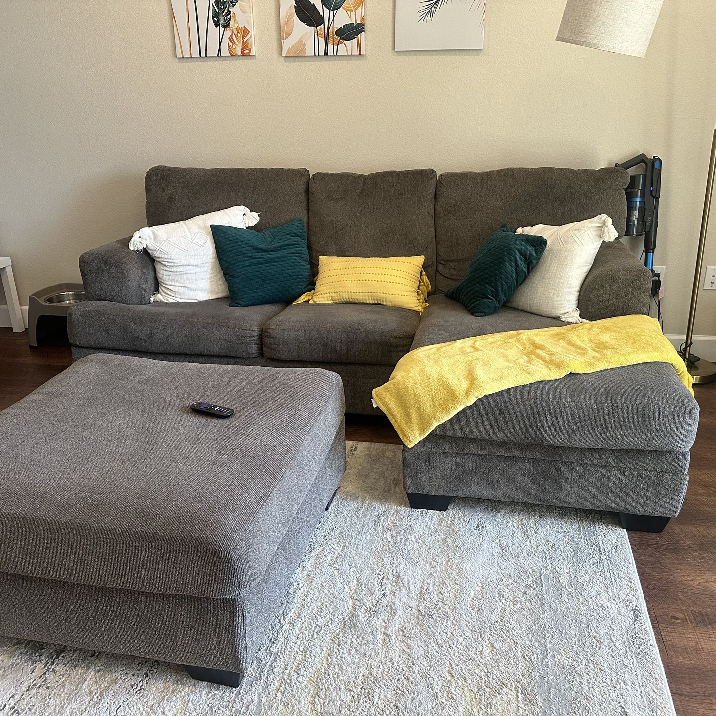 Sectional Sofa and Ottoman