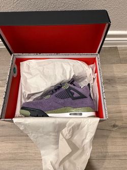 Air Jordan 4 Purple Suede Sneakers