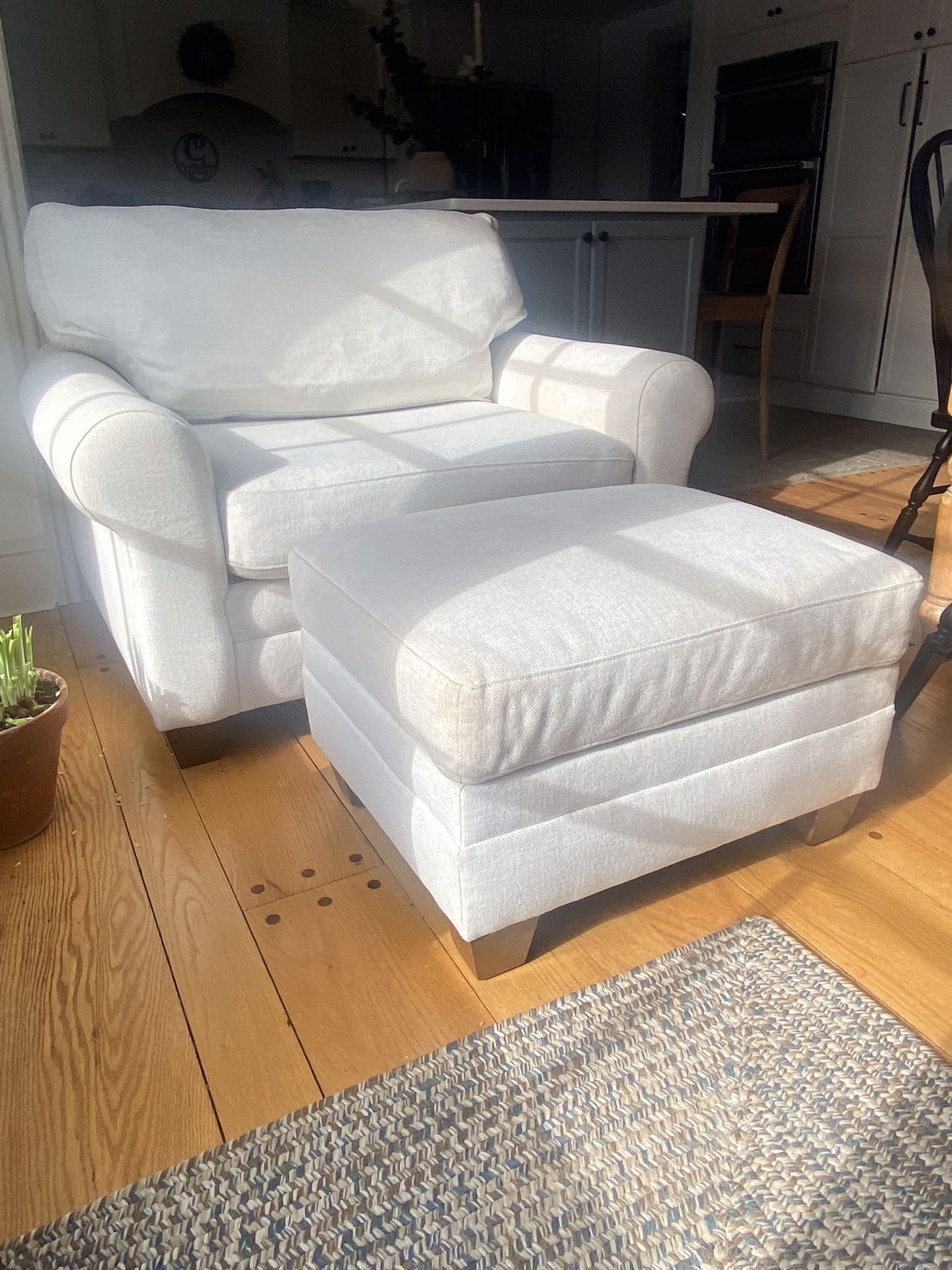 Nearly New Bassett Sofa, Chair & Ottoman