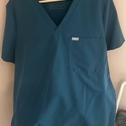 Figs Caribbean Blue Scrub Set