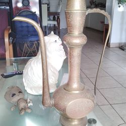 India Brass Pitcher Or Lamp 