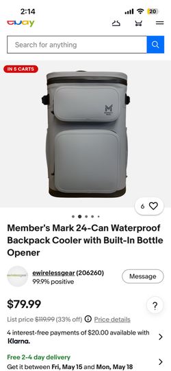 Members Mark waterproof Backpack