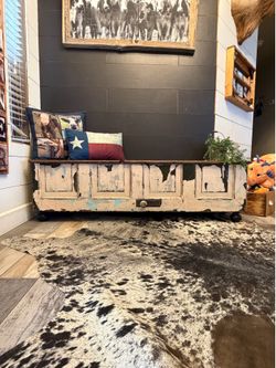 🌿Rustic Solid Wood Storage Bench | Hidden Storage