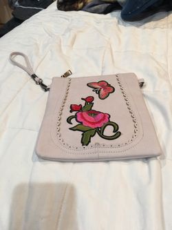 Embroidered Wristlet