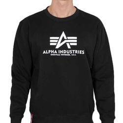 Alpha Industries Men's Basic Logo Crewneck Sweatshirt Size XL Black NWT