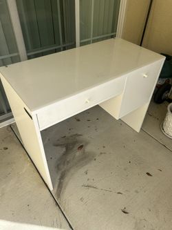 White IKEA Desk Table
