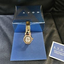 NIB Sparkling Genuine Abalone Cuff Watch By Avon $30 OBO