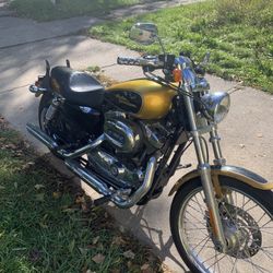 Harley Davidson sportster 1200 Custom gold and black