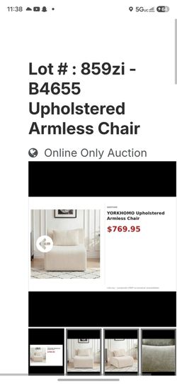 Brand  new Armless chair