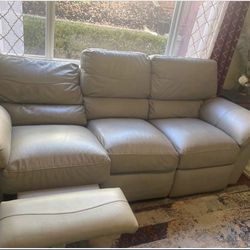 Leather Recliner Sofa 