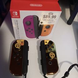 Custom Gold Official Nintendo Switch 1 Joycons