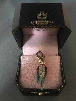 Rare Vintage Juicy Couture Tropical Parrot Macaw Charm w/ Box Y2K