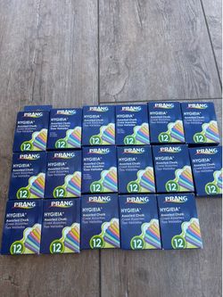17 Boxes Prang Hygeia Colored Chalk