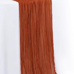 Terracotta Cheesecloth Runner 35” x120” For $2.50 Each New