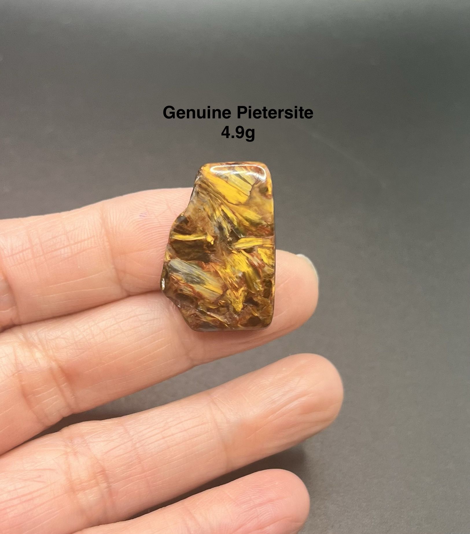 Pietersite Genuine Stone from Namibia Africa 4.9g RARE (Free Selenite Stick)