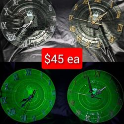 Uranium Glass Plate Clock