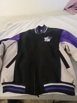 Vintage 2000s Sacramento Kings Alternate Logo Suede Leather Jacket NBA G-III