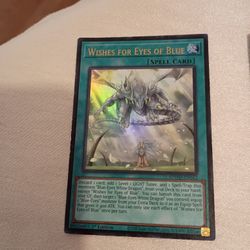 Yugioh Game Play Card Wishes For Eyes Of Blue 