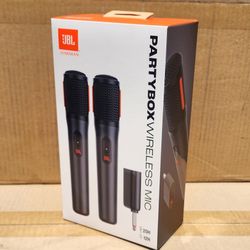 JBL Partybox MIC Set Dual Wireless Microphone System Rechargeable Battery 1/4" Adapter 100 Feet Range 🚨 Payment Options Available 🚨 No Credit Needed