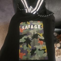 Savage Hoodie T-shirt With Camo Print