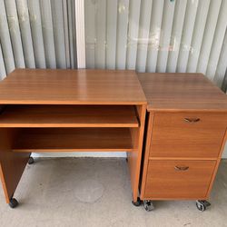 Small Computer Desk And Filing Cabinet 