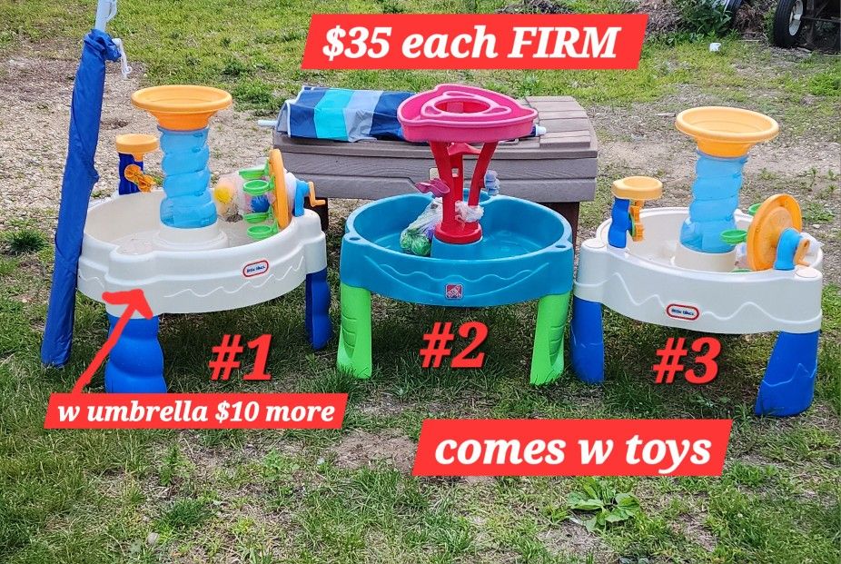 4 Water Tables READ DESCRIPTION