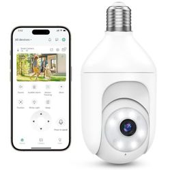 “New”Security Camera Light Bulb(wireless) 360 Degree,(outdoor/indoor)Alarm)