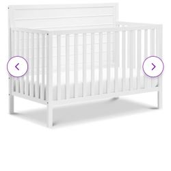 Convertible White Baby Crib