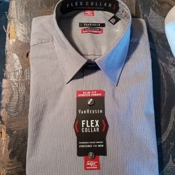 Men's Van Heusen Slim Fit Flex Collar Long Sleeve Shirt 